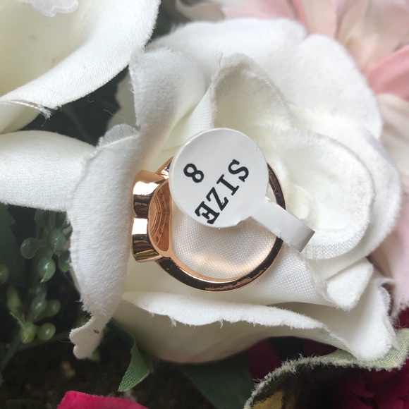 New!  gold/cz diamond heart ring size 8 - Picture 6 of 6